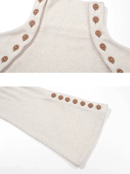 FULLTIDE Soft Sheep Wool Sleeveless Commuter Knit Women Regular Fit T-Shirt