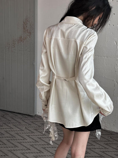 FULLTIDE Soft Viscose Blend Original Design Slim Fit Mid Length Leopard Print Women Shirt