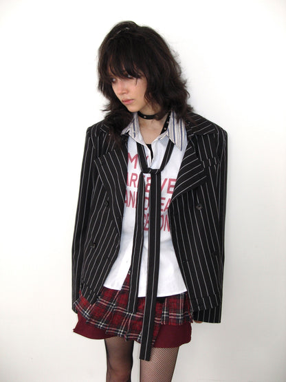 FULLTIDE_Striped_Punk_Laced_Double_Breasted_Half_Lined_Women&