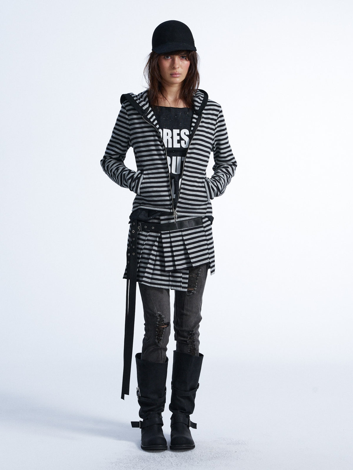 FULLTIDE_Striped_Slim_Fit_Punk_Rock_Women&