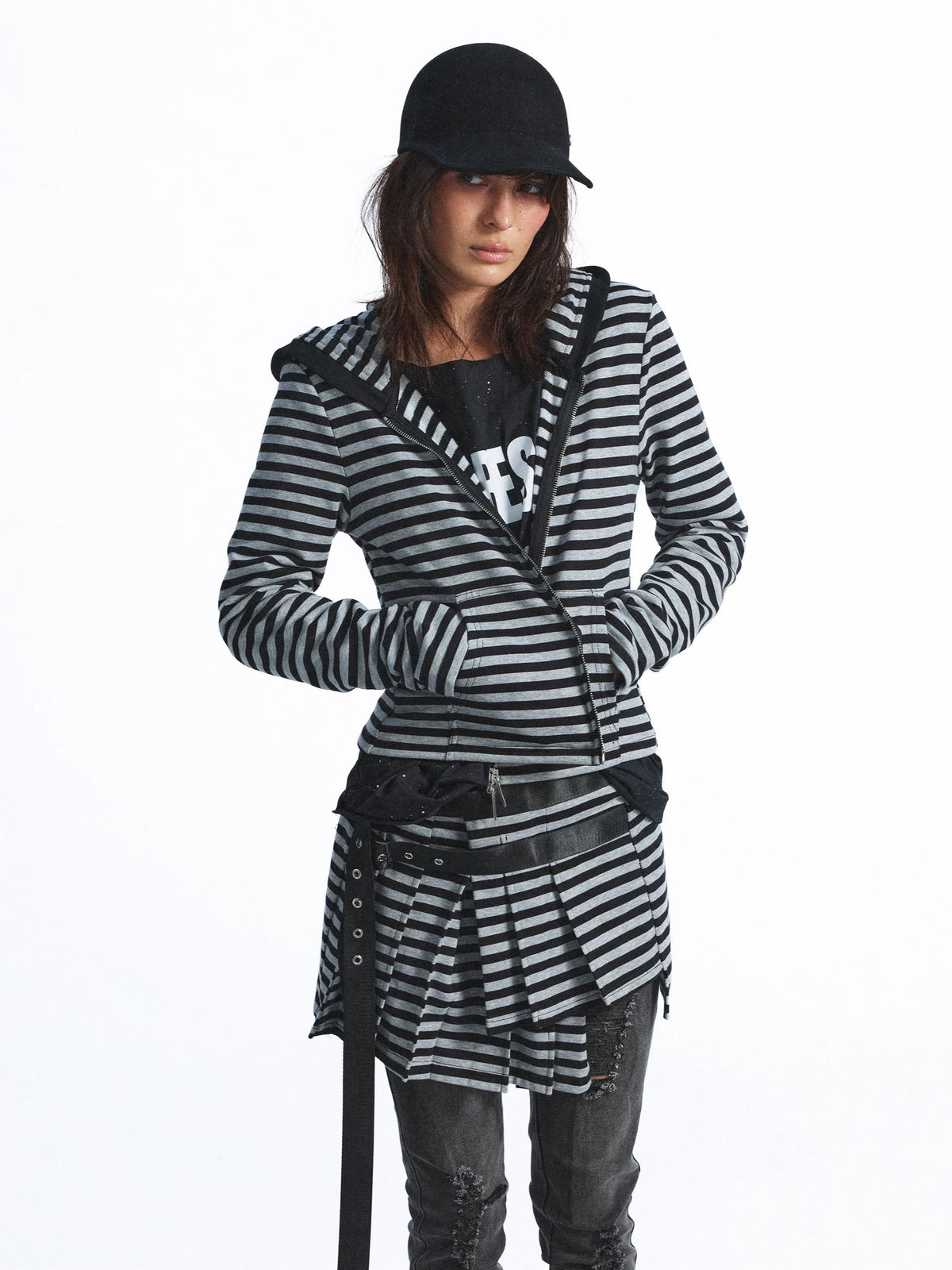 FULLTIDE_Striped_Slim_Fit_Punk_Rock_Women&