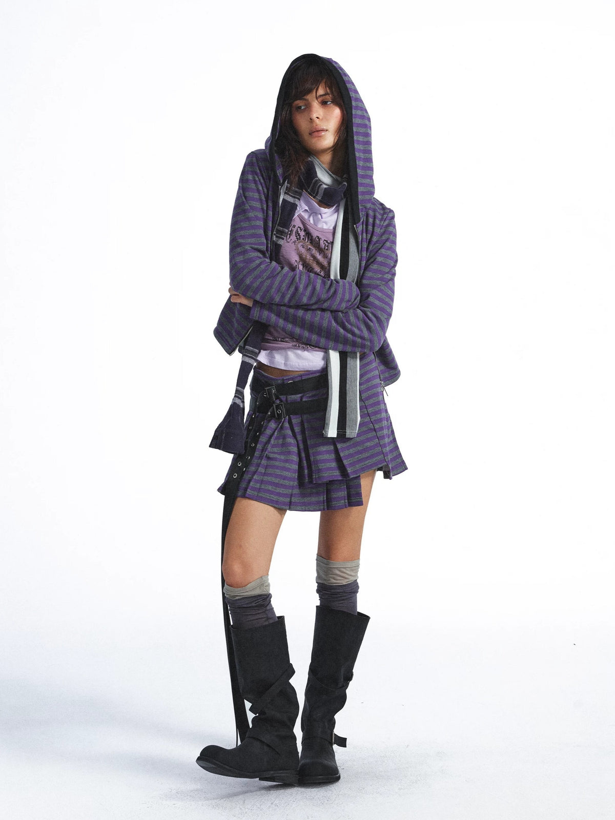 FULLTIDE_Striped_Slim_Fit_Punk_Rock_Women&