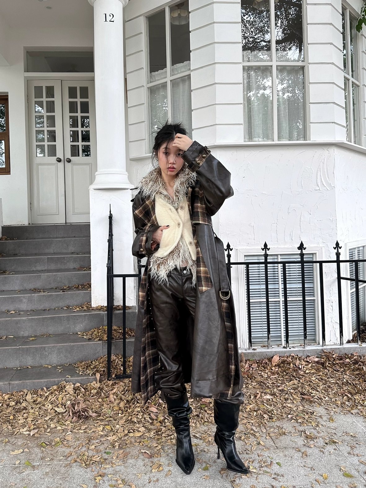 FULLTIDE Ultra Soft Mink Plush Street Style Lapel Cardigan Women Long Sleeve Sweater