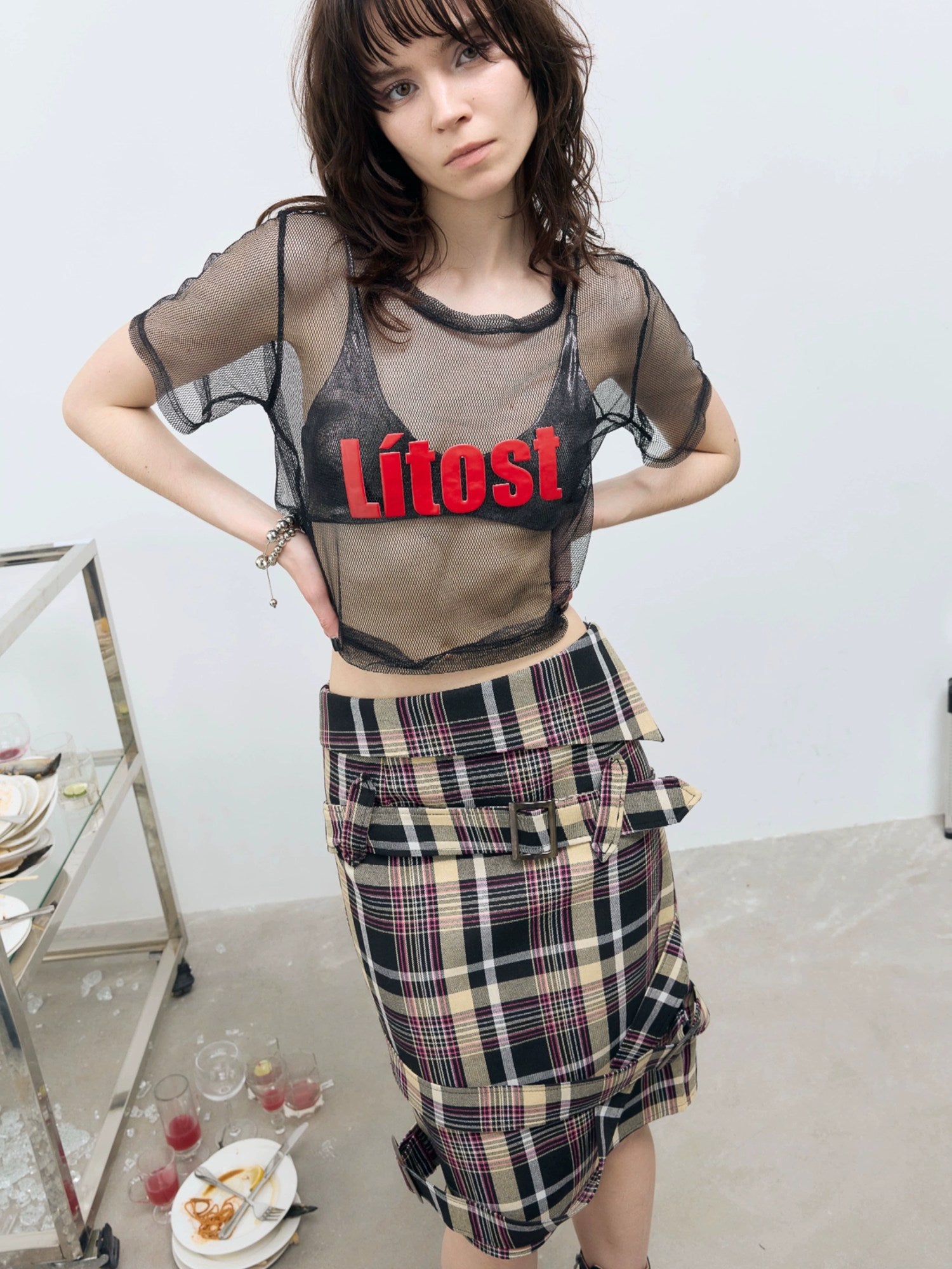 FULLTIDE Versatile 100 Percent Cotton Plaid A Line Midrise Women Casual Midi Skirt