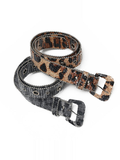 FULLTIDE Versatile Pu Leopard Print Waist Youth Unisex Fashion Accessory Belt