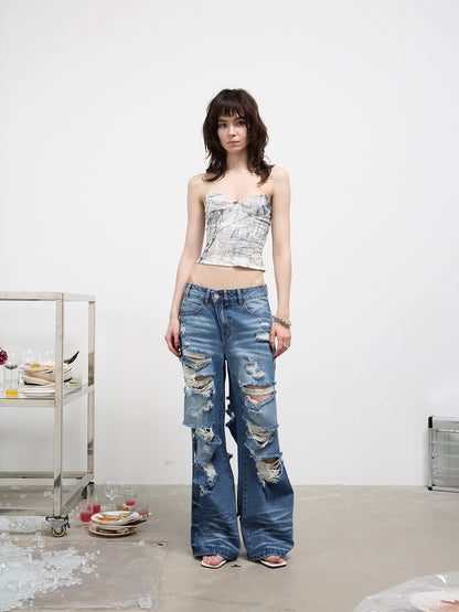 FULLTIDE_Washed_Casual_Low_Rise_Wide_Leg_Zip_Fly_Loose_Fit_Stretch_Blue_Denim_Jeans_MISSTT