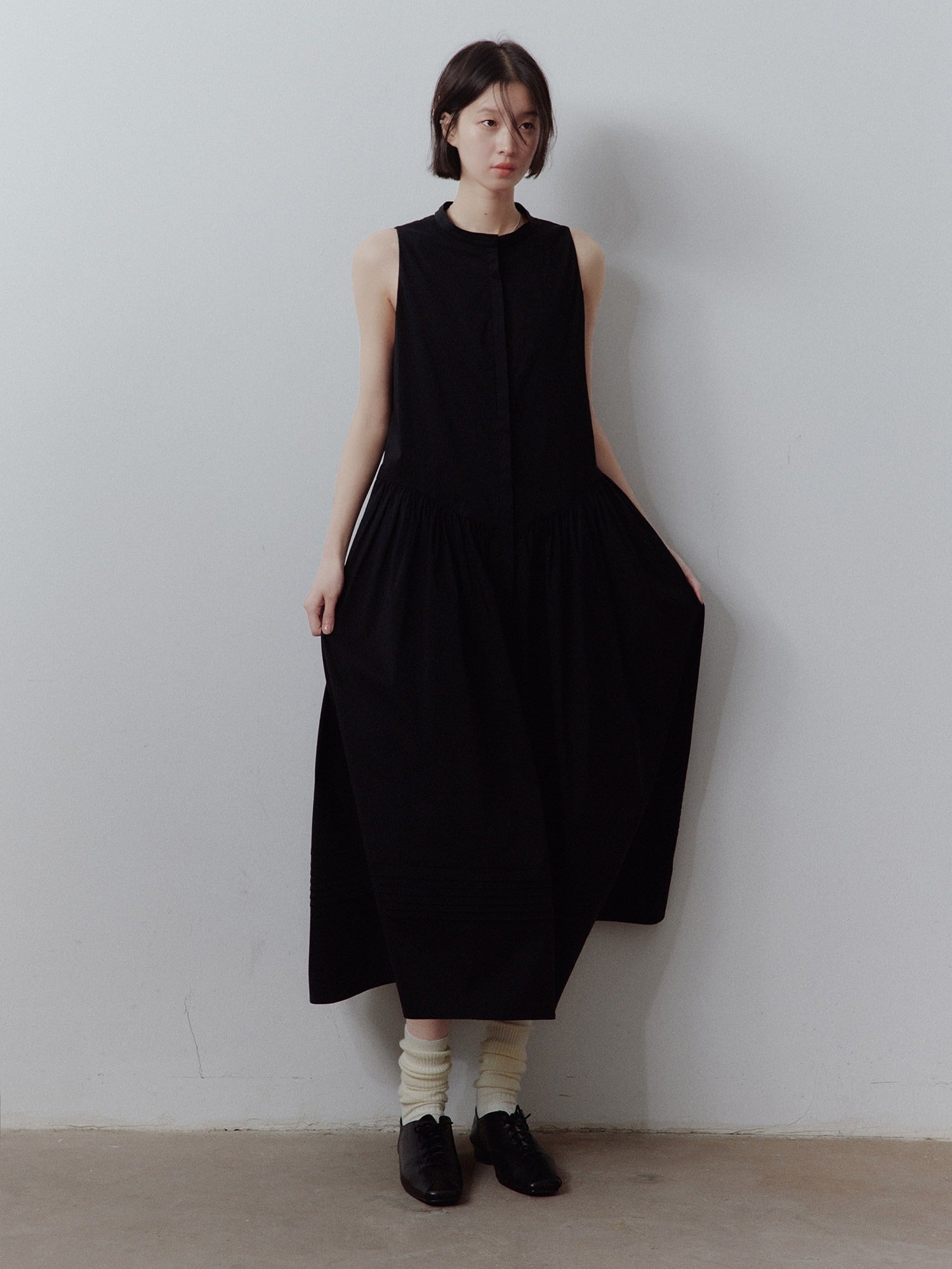 FUSSED_A_Line_Tiered_Patchwork_Sleeveless_Women&