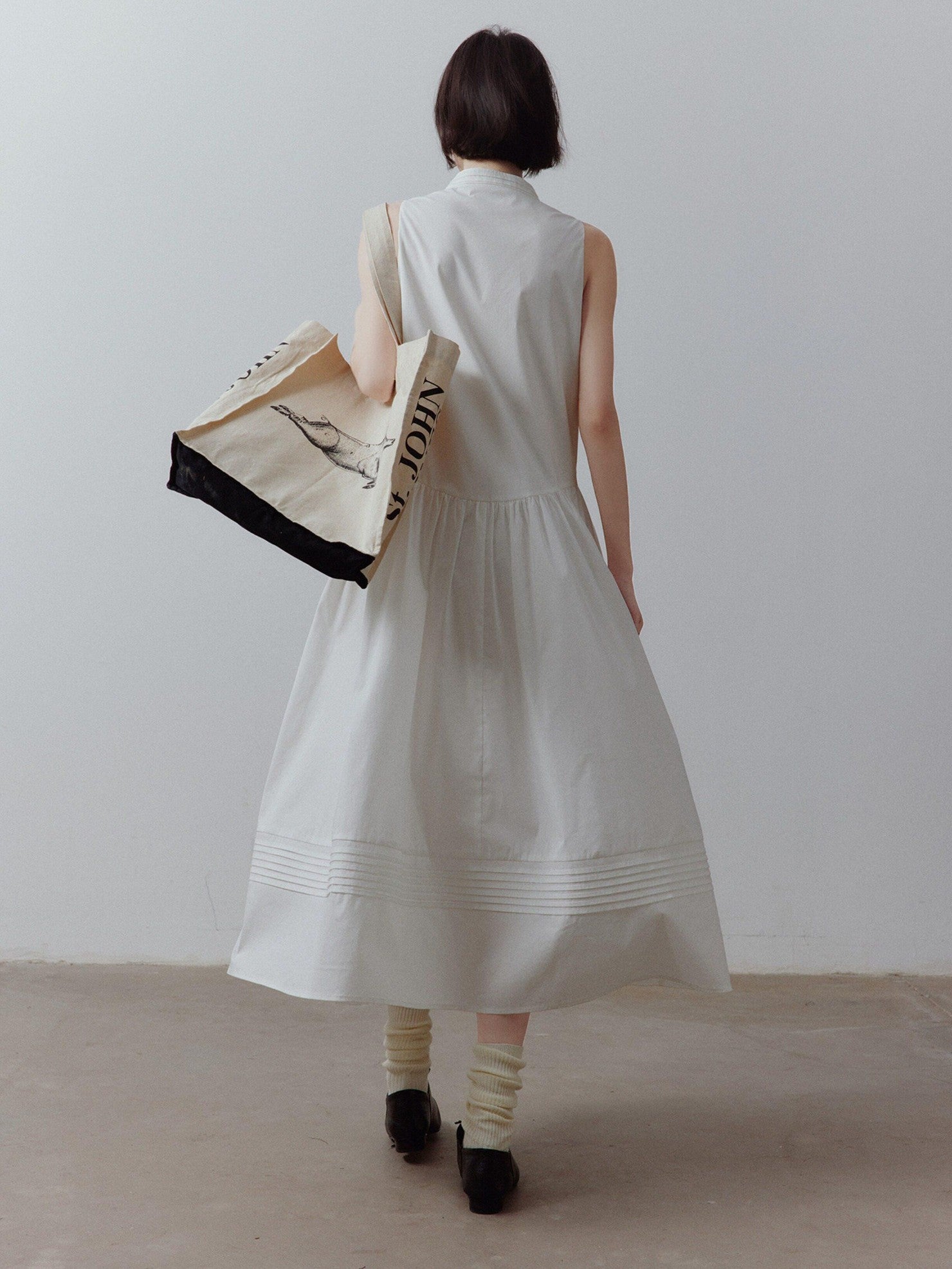 FUSSED A Line Tiered Patchwork Sleeveless Women&
