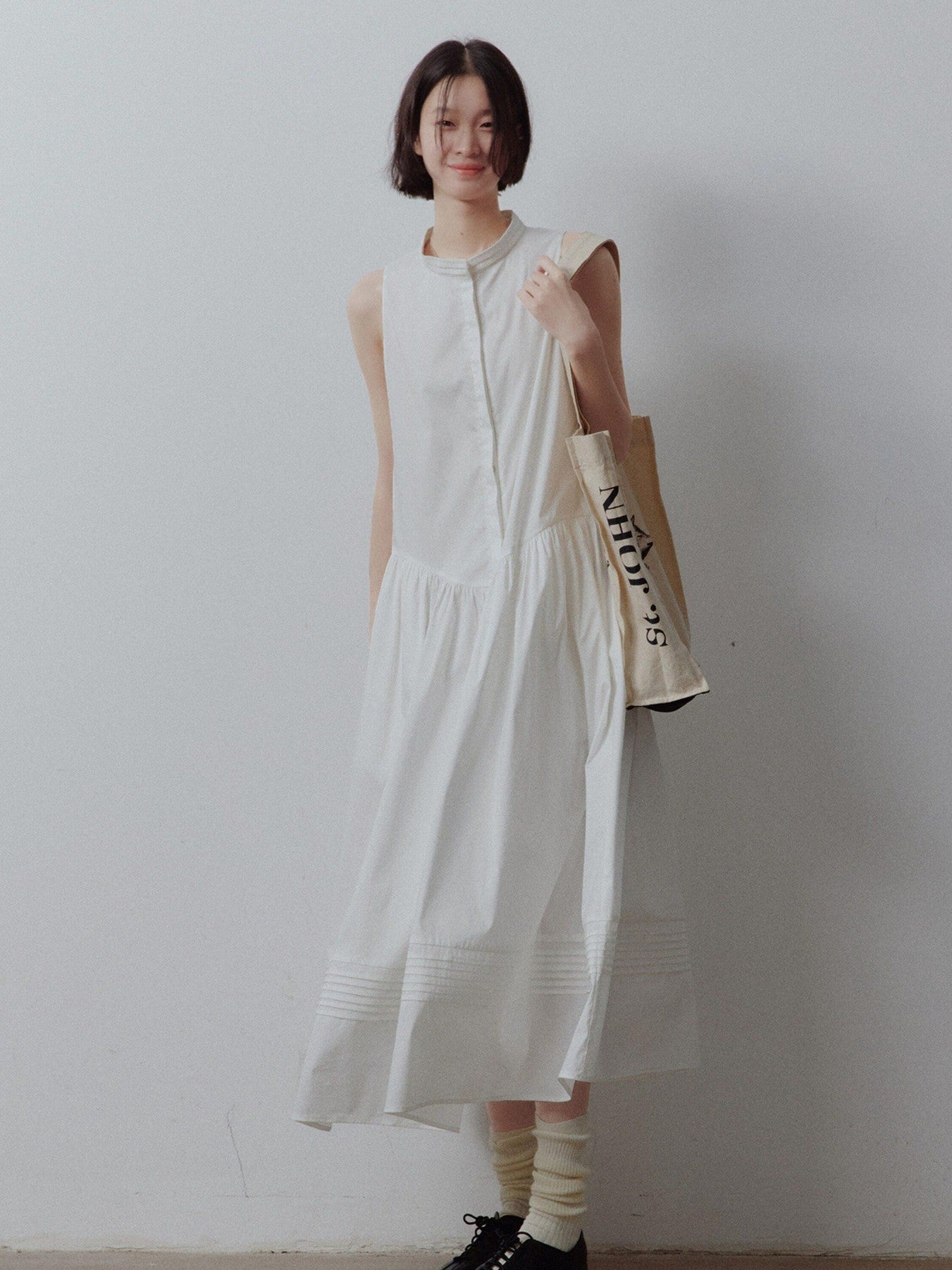 FUSSED A Line Tiered Patchwork Sleeveless Women&