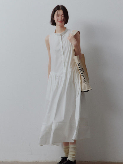 FUSSED A Line Tiered Patchwork Sleeveless Women&