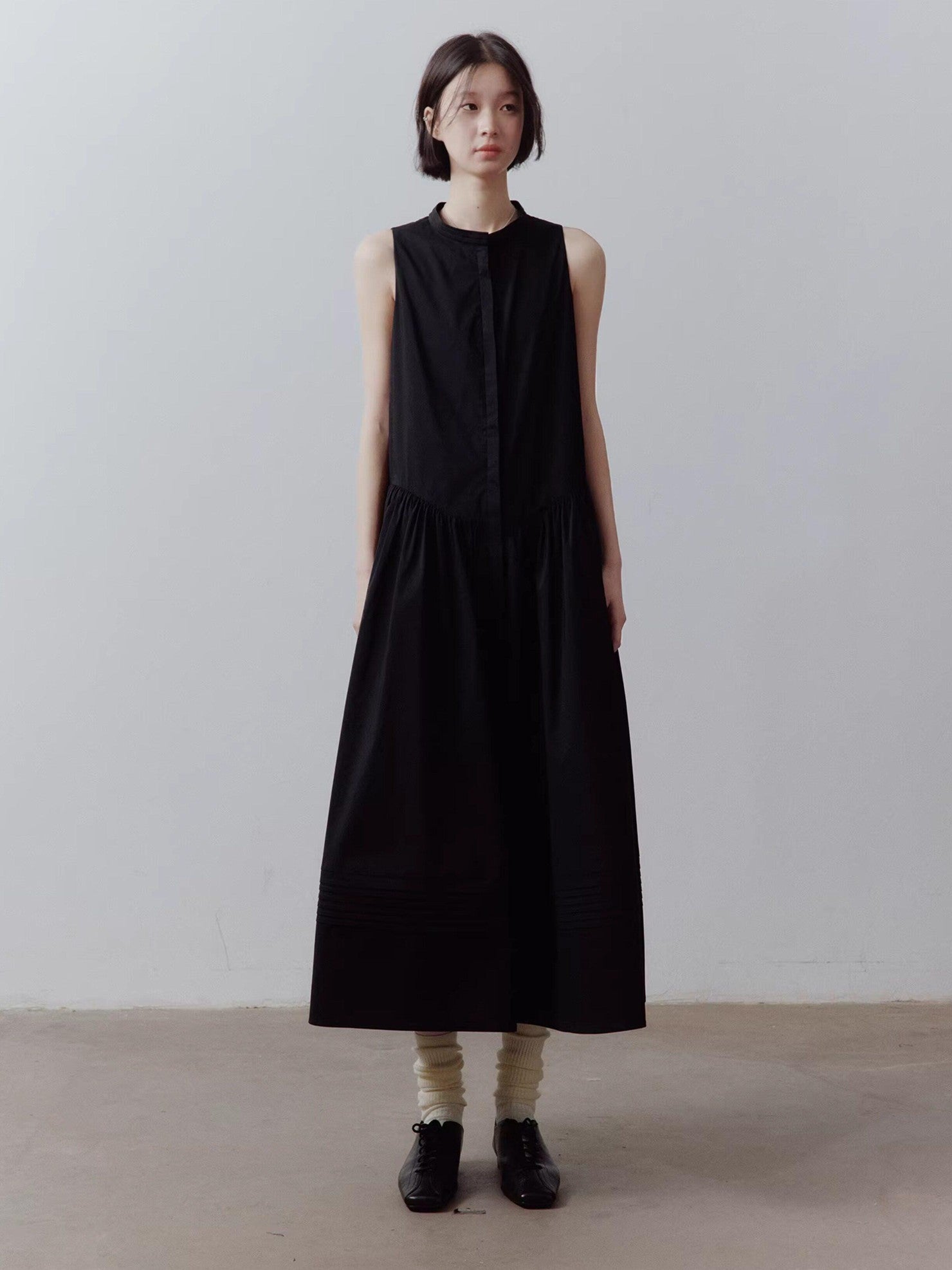 FUSSED A Line Tiered Patchwork Sleeveless Women&