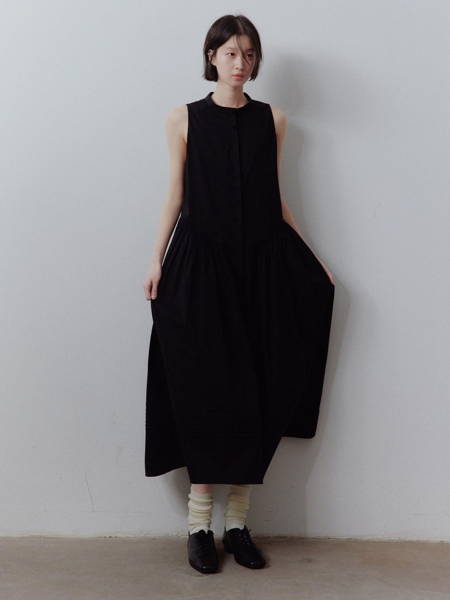 FUSSED A Line Tiered Patchwork Sleeveless Women&