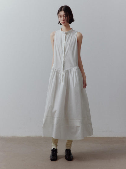 FUSSED A Line Tiered Patchwork Sleeveless Women&