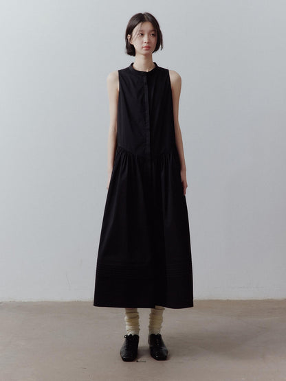 FUSSED A Line Tiered Patchwork Sleeveless Women&
