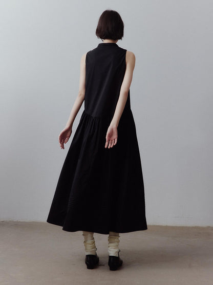FUSSED A Line Tiered Patchwork Sleeveless Women&