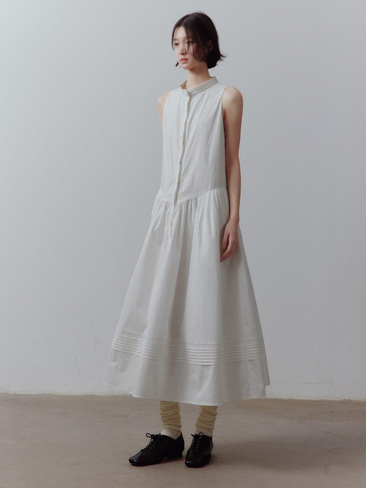 FUSSED A Line Tiered Patchwork Sleeveless Women&