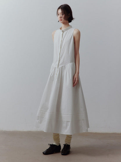 FUSSED A Line Tiered Patchwork Sleeveless Women&