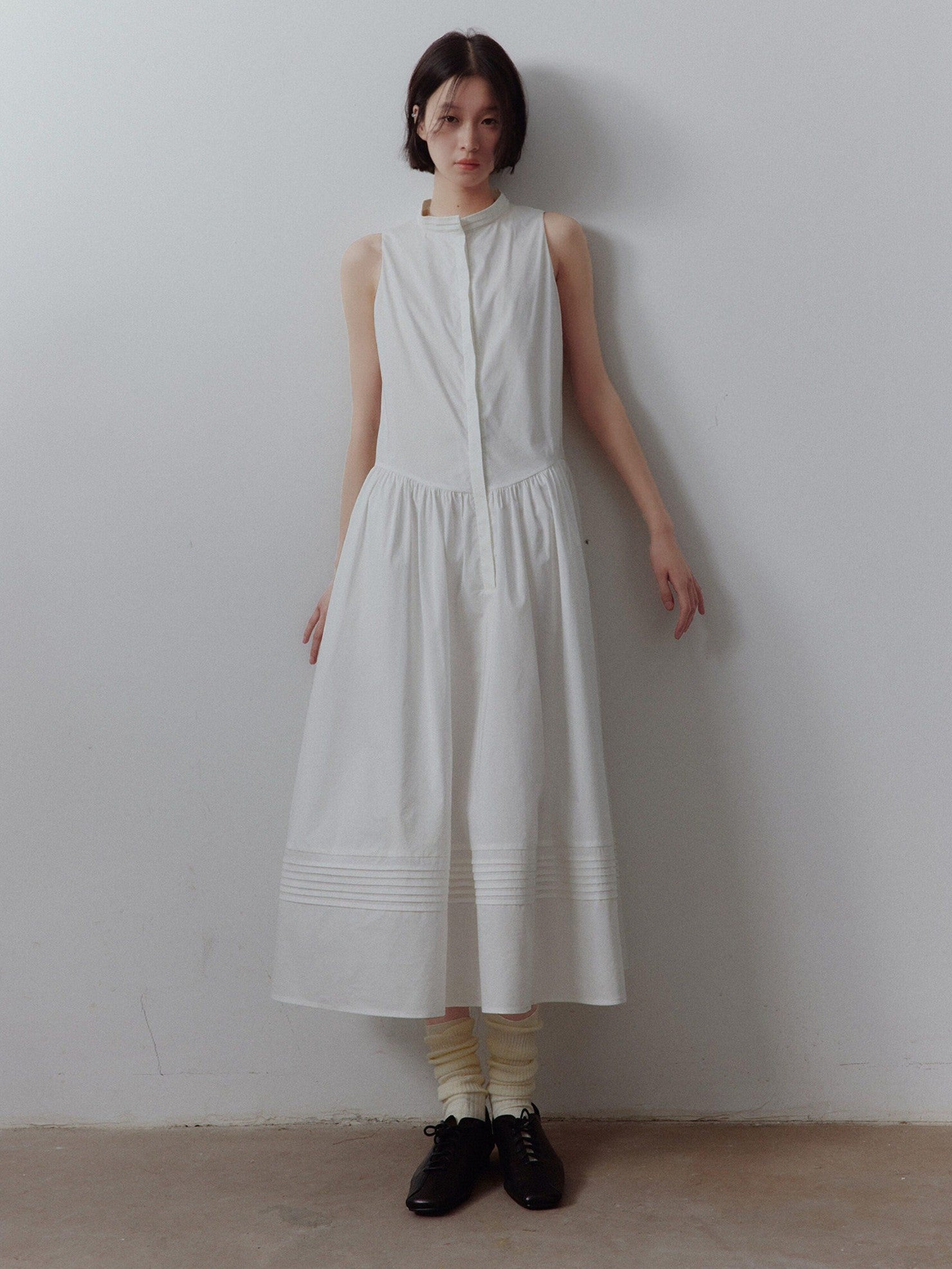 FUSSED A Line Tiered Patchwork Sleeveless Women&