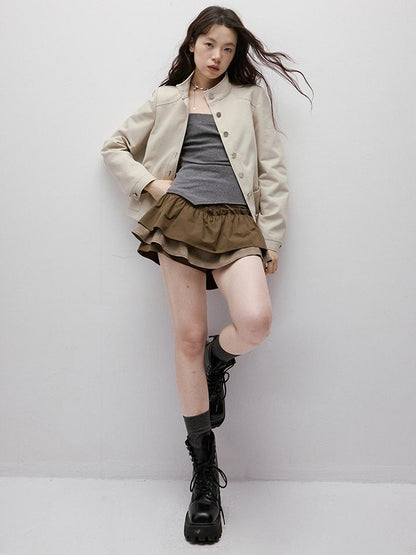 FUSSED Adjustable Slim Fit Ribbed Vest With Asymmetric Hem