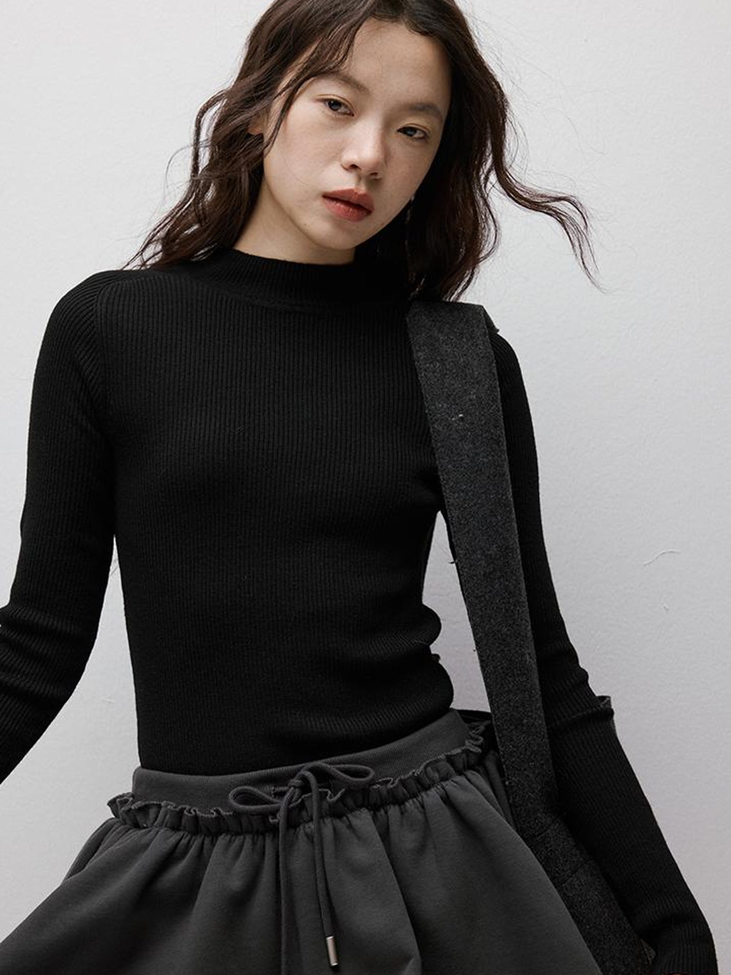FUSSED Anti Static Thermal Pleated Skirt Pants In Meteor Grey