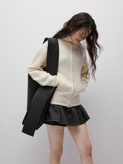 FUSSED Anti Static Thermal Pleated Skirt Pants In Meteor Grey