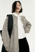FUSSED Apricot Floral Crochet Chunky Loose Women&