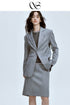 FUSSED_Ash_Gray_Ripple_Texture_Slim_Notch_Lapel_Single_Breasted_Women&