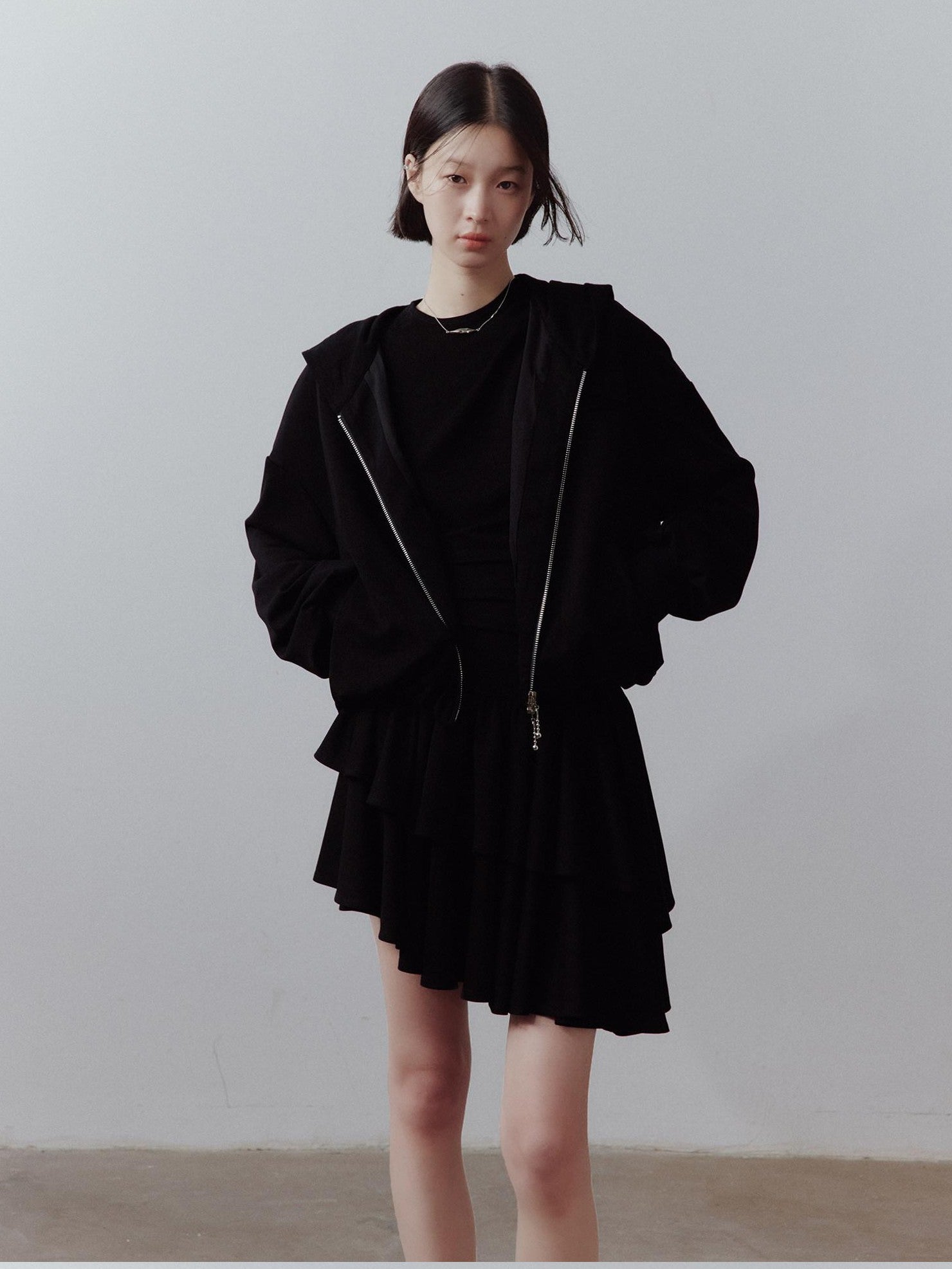 FUSSED Asymmetric Deconstructed Pleated Aline Women&