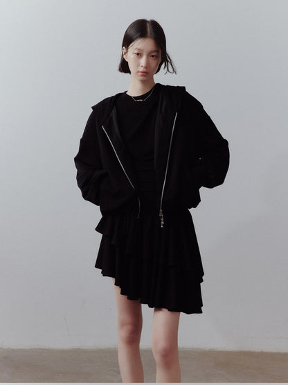 FUSSED Asymmetric Deconstructed Pleated Aline Women&