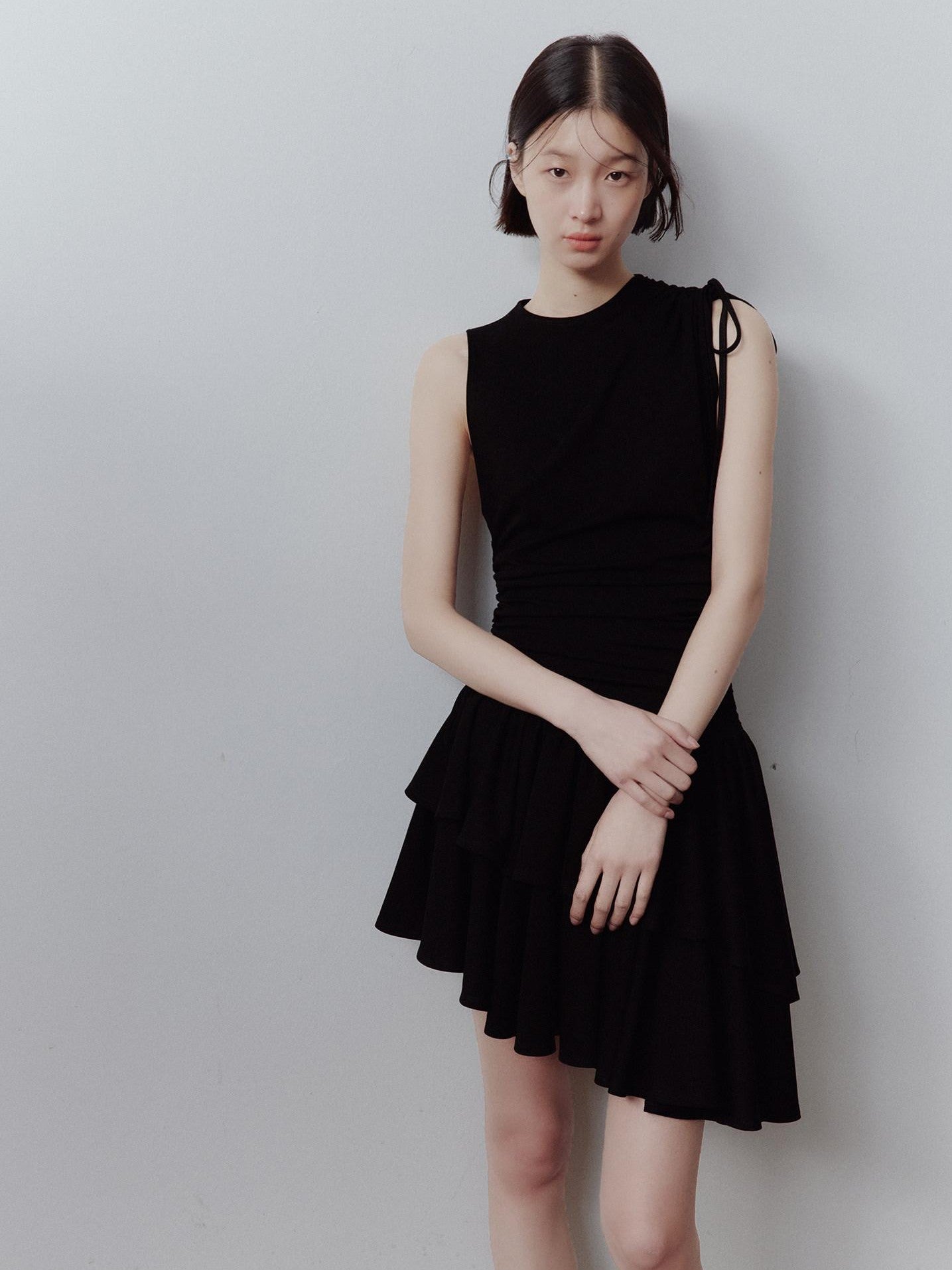 FUSSED Asymmetric Deconstructed Pleated Aline Women&