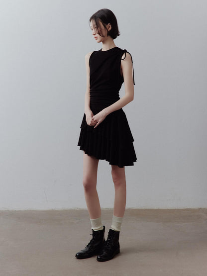 FUSSED Asymmetric Deconstructed Pleated Aline Women&