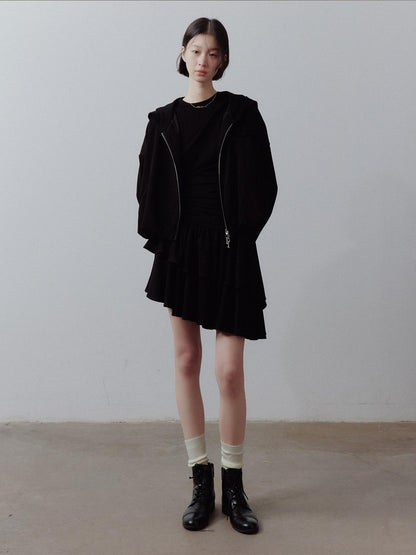 FUSSED Asymmetric Deconstructed Pleated Aline Women&