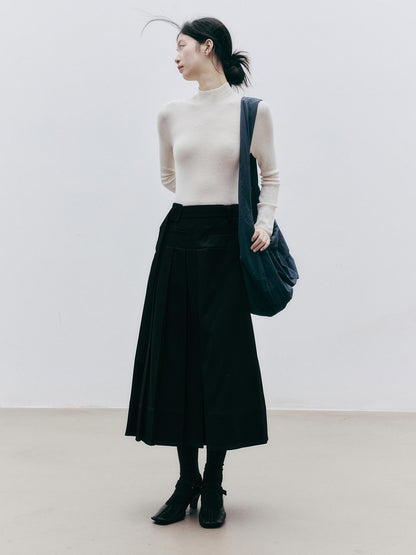 FUSSED Asymmetric Pleated A Line Women&