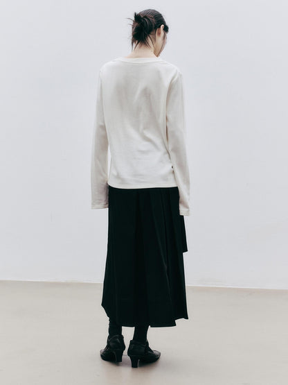 FUSSED Asymmetric Pleated A Line Women&