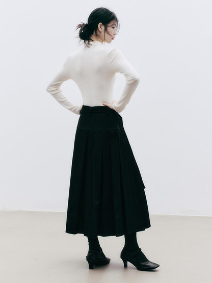 FUSSED Asymmetric Pleated A Line Women&