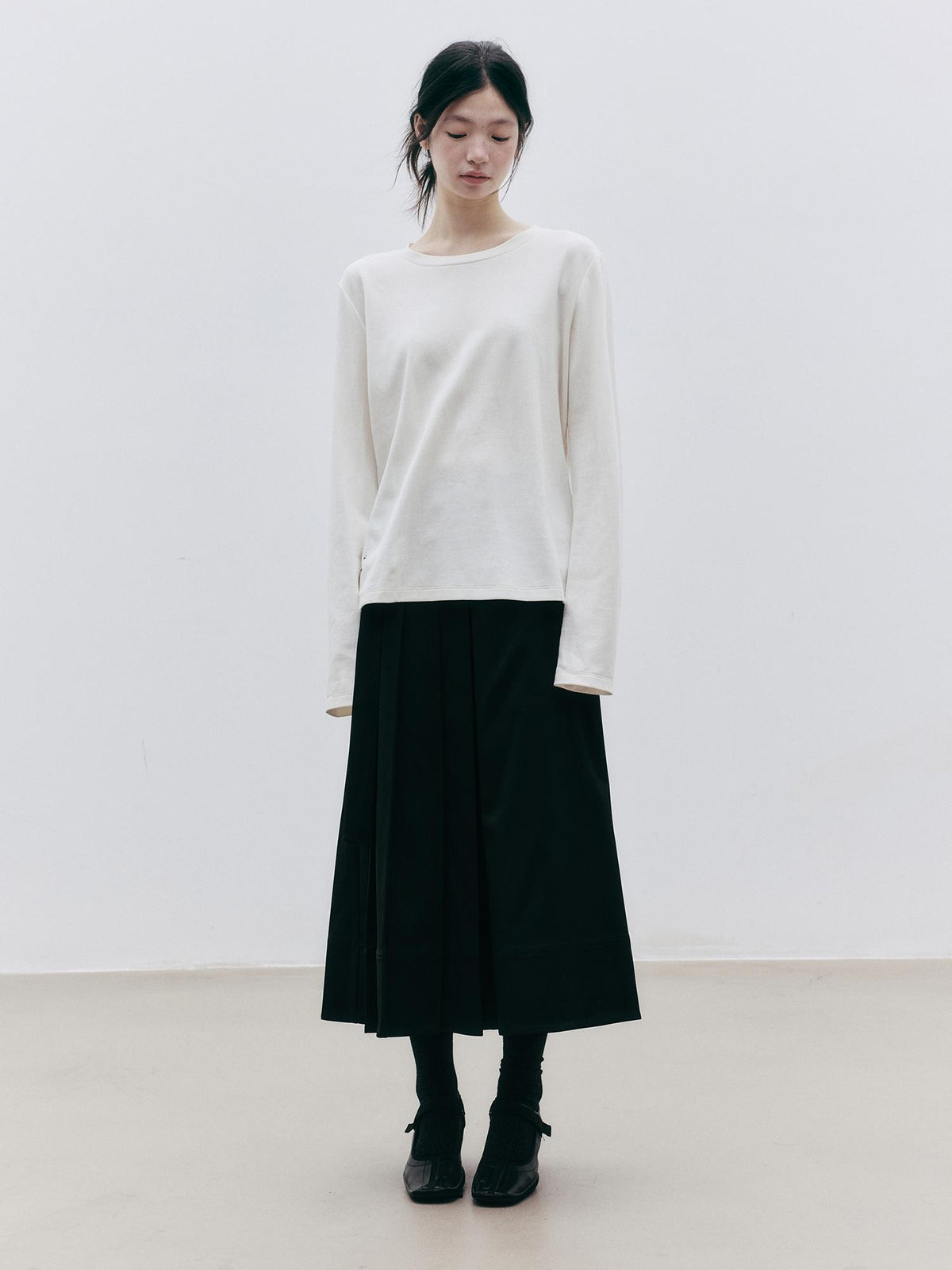 FUSSED Asymmetric Pleated A Line Women&