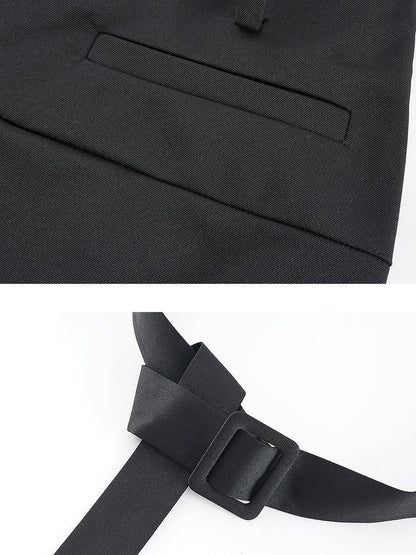FUSSED Asymmetric Pleated A Line Women&