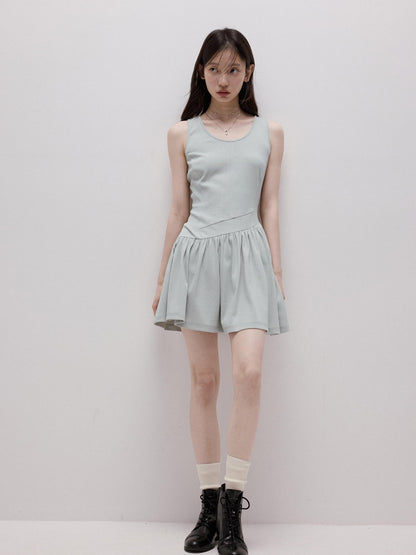 FUSSED Asymmetrical Patchwork Wrap Knit Vest Women&