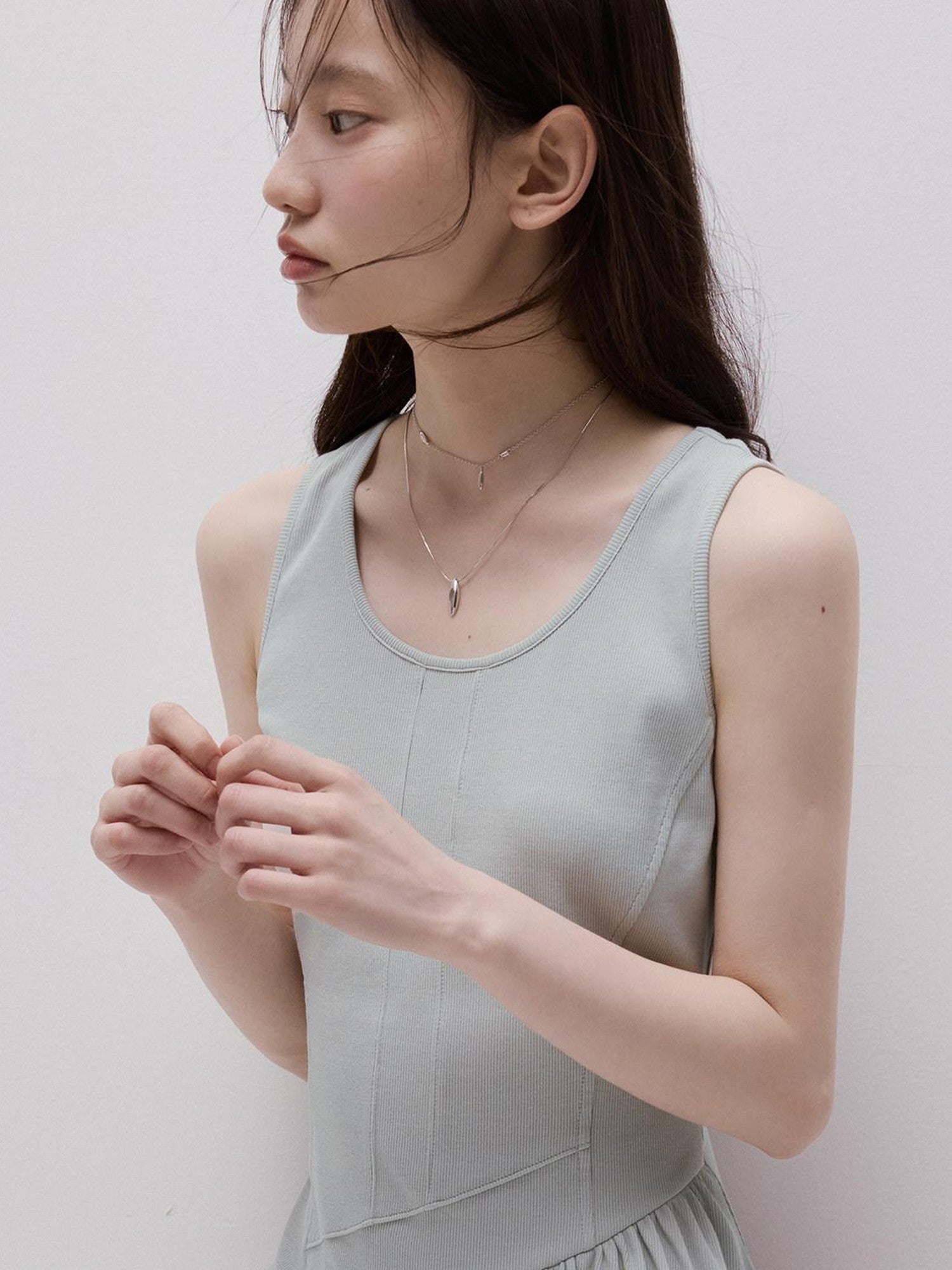 FUSSED Asymmetrical Patchwork Wrap Knit Vest Women&