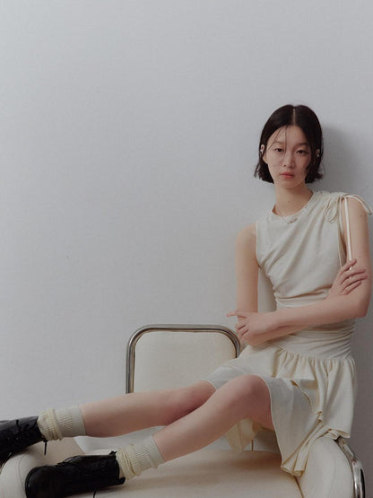 FUSSED Asymmetrical Pleated Knit Women&