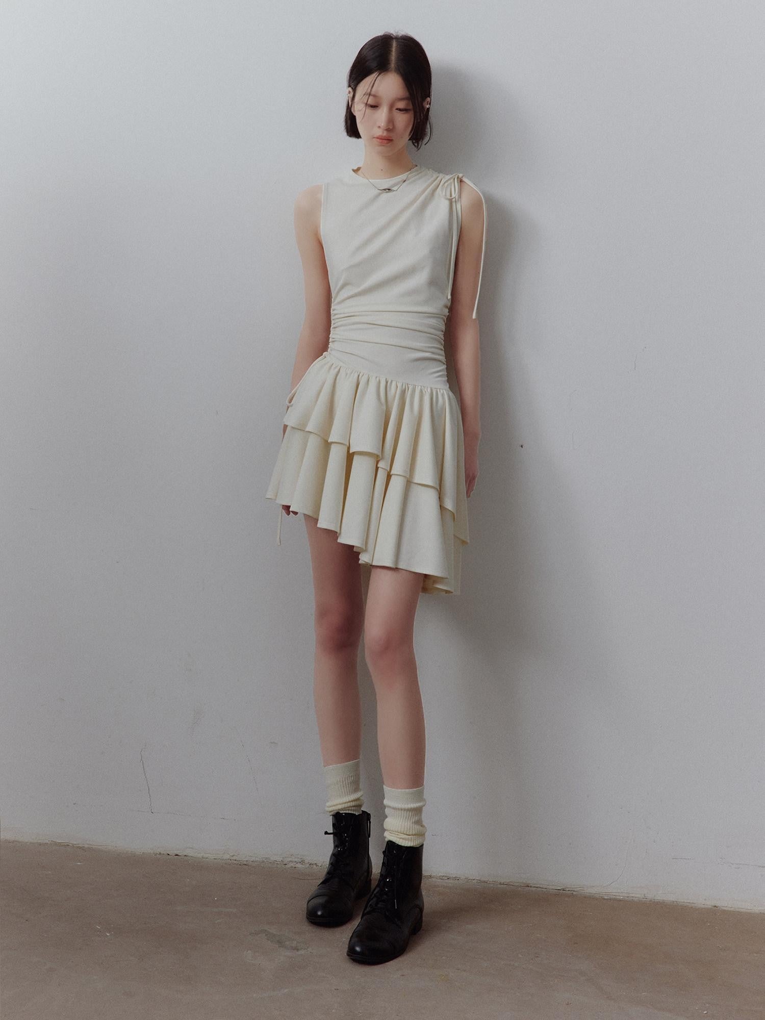 FUSSED Asymmetrical Pleated Knit Women&