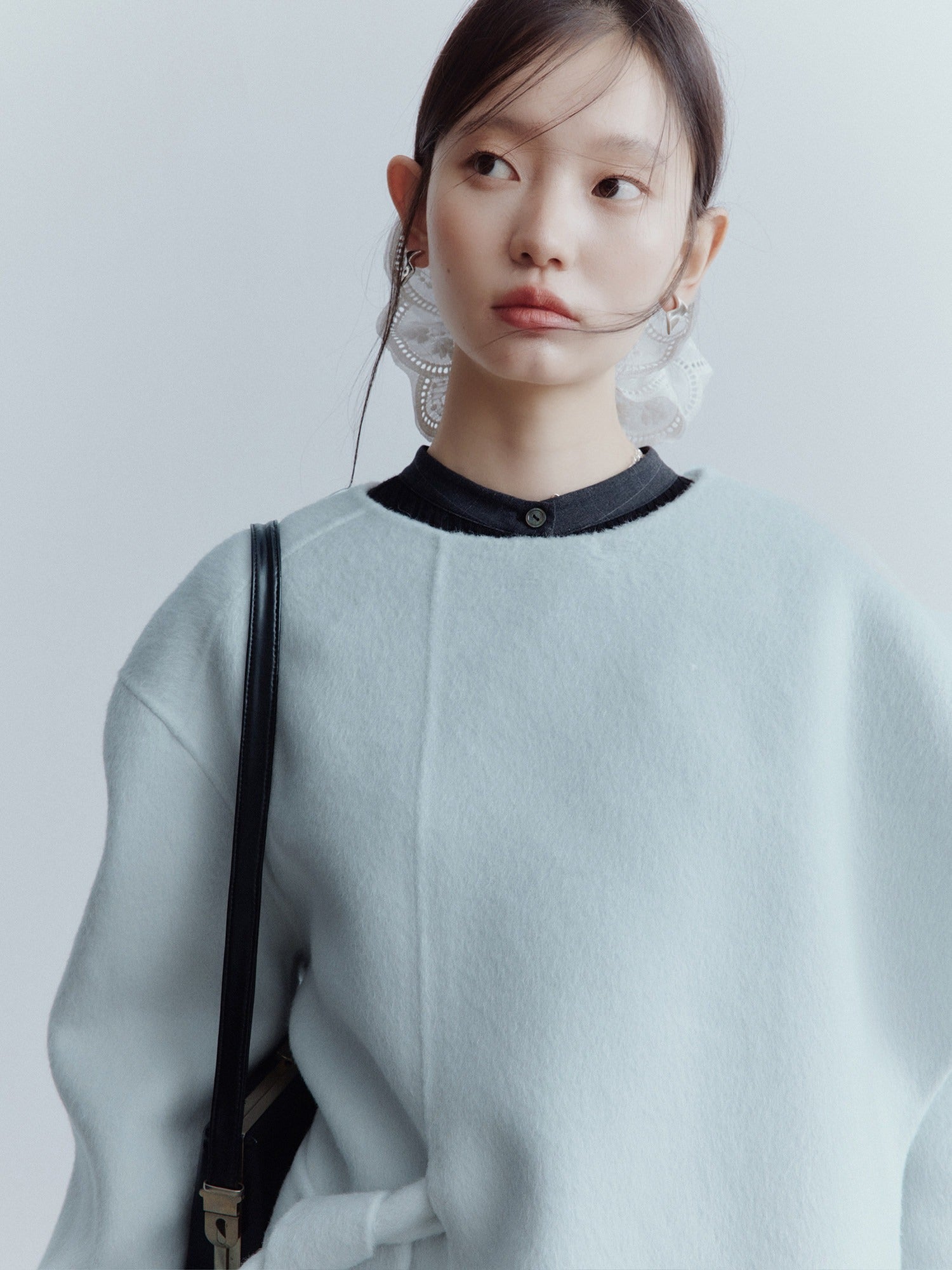 FUSSED_Baby_Blue_Heavy_Deconstructed_Double_Faced_Shawl_Women&