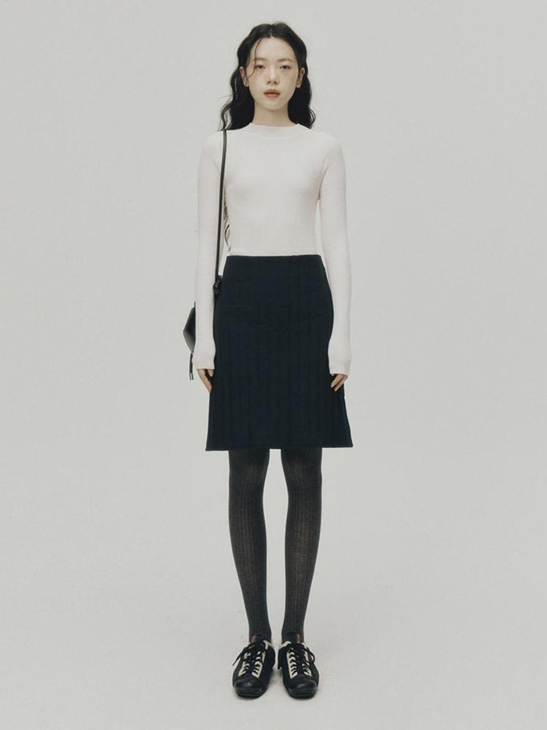 FUSSED Barrel Quilted Down Skirt Navy Blue 90 White Duck Fill