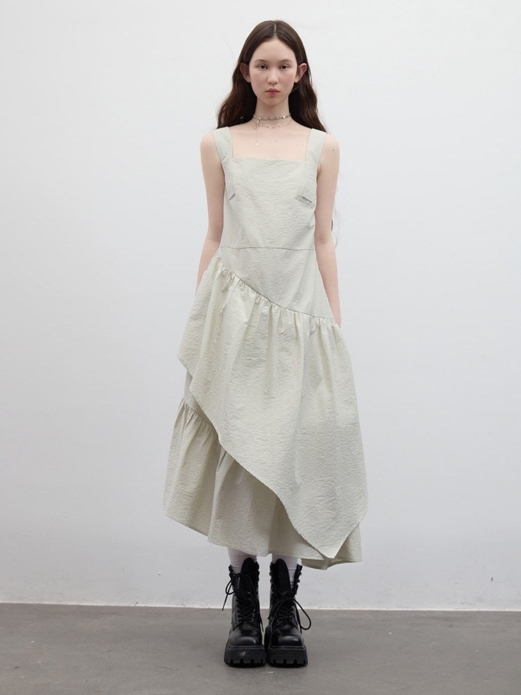 FUSSED_Bean_Green_Asymmetrical_Irregular_Layer_Women&