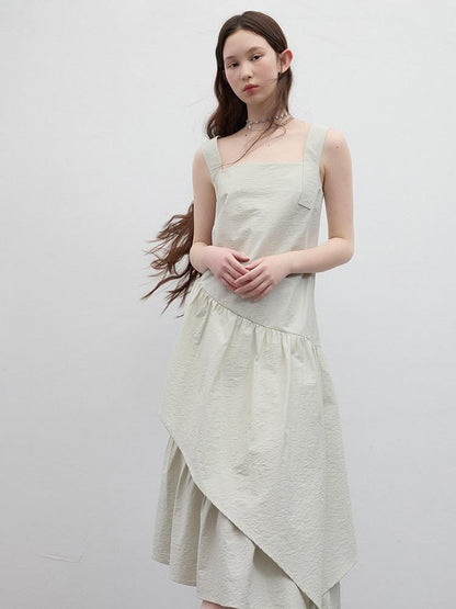 FUSSED Bean Green Asymmetrical Irregular Layer Women&