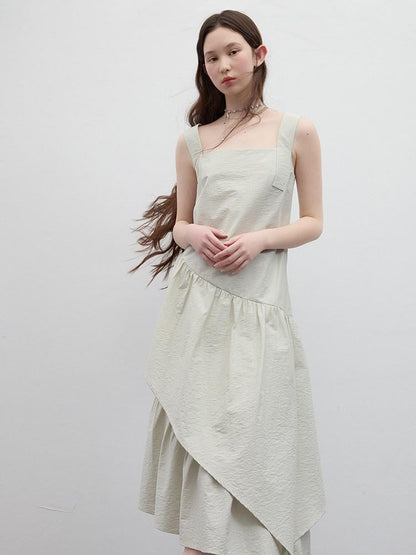 FUSSED Bean Green Asymmetrical Irregular Layer Women&