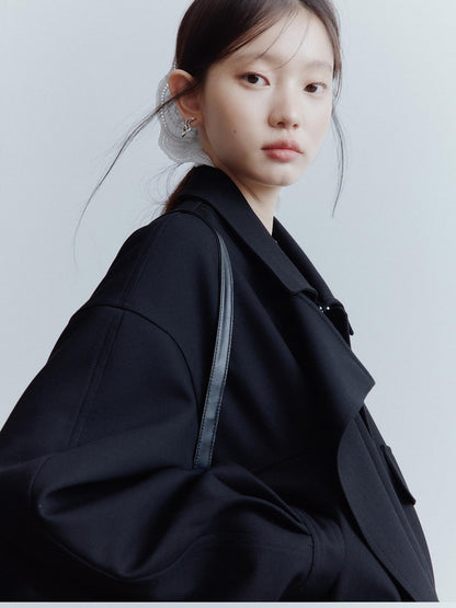FUSSED Black Architectural Deconstructed Oversized Vintage Women&