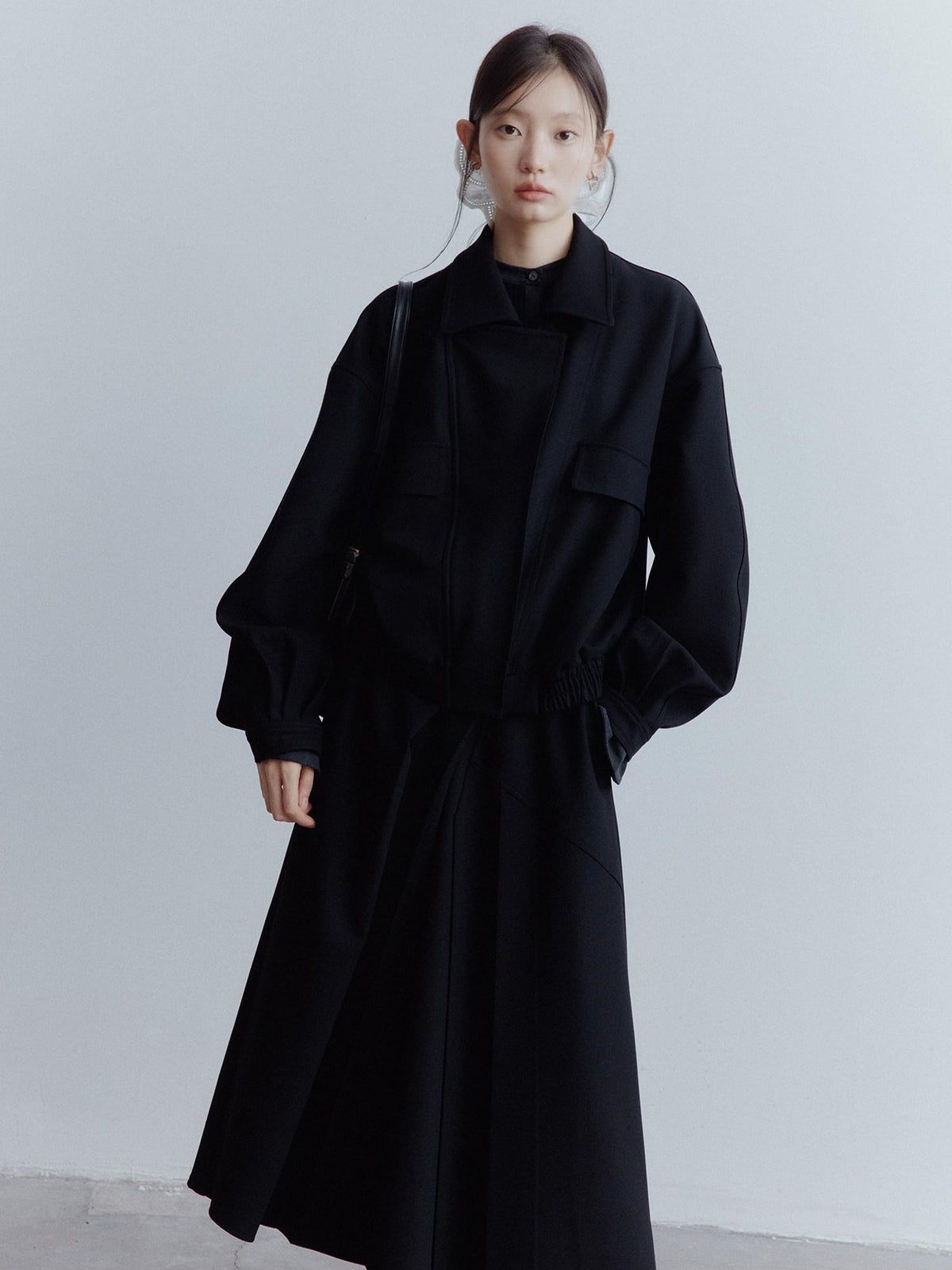 FUSSED Black Architectural Deconstructed Oversized Vintage Women&