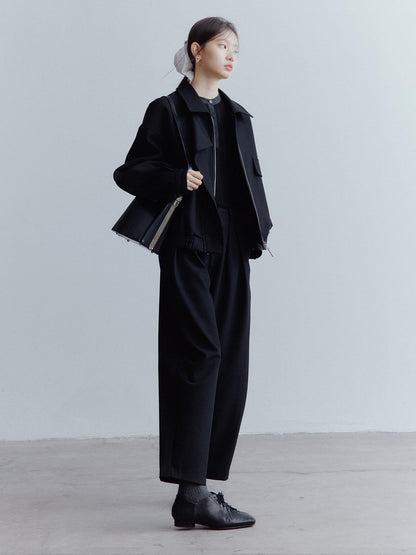 FUSSED Black Cocoon Relaxed Dandy Scholarly Artistic Women&