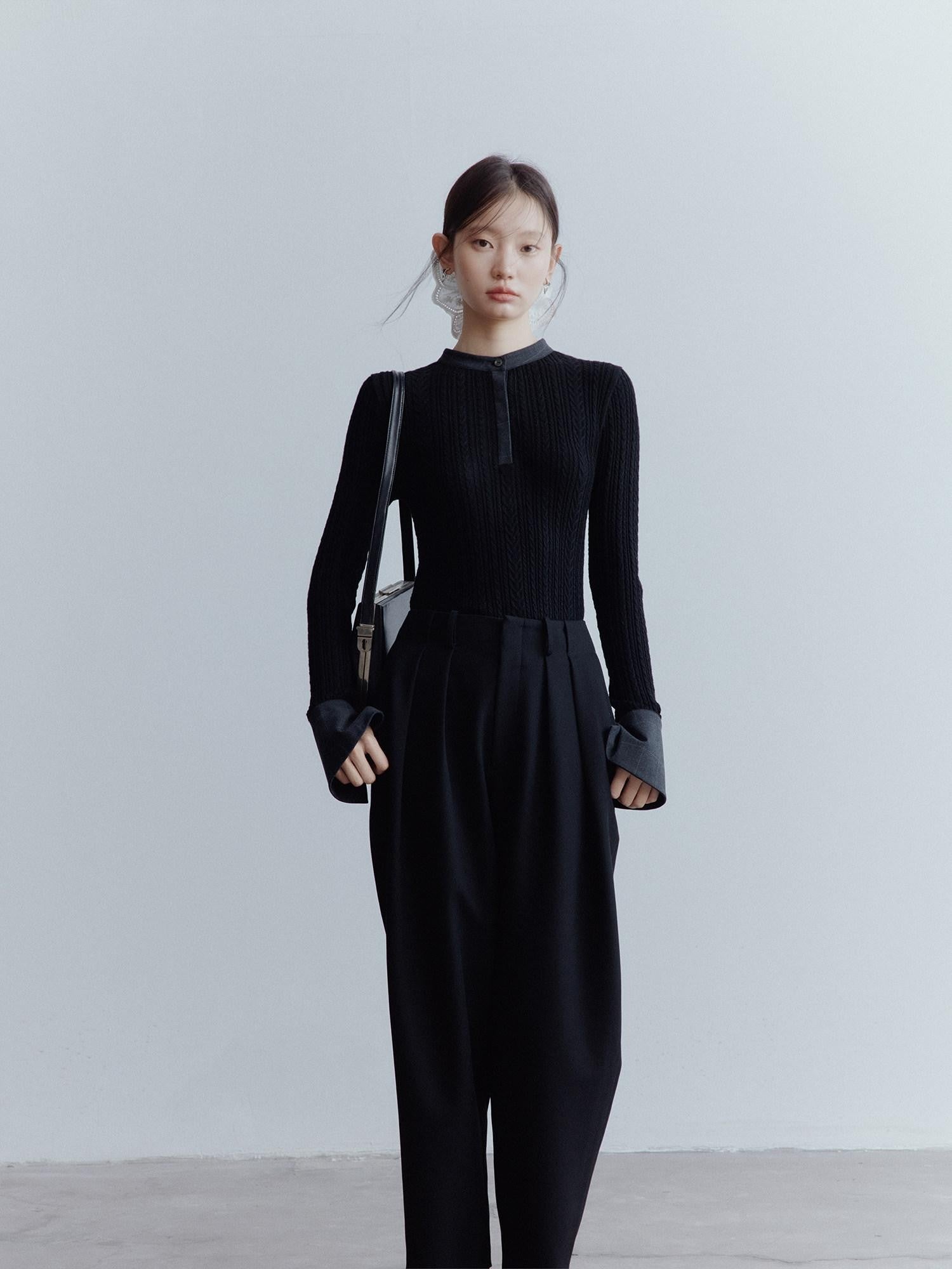 FUSSED Black Cocoon Relaxed Dandy Scholarly Artistic Women&
